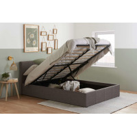 Berlin Ottoman Bed Frame (Grey Linen) 