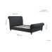 Castello 6ft Queensize Bed Frame (Charcoal) *Massively Reduced*
