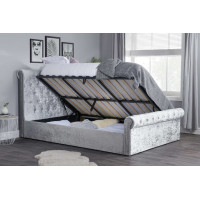 Sienna Side Ottoman Bed (Silver Crush)