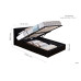 Berlin Ottoman Bed Frame (Black Leather) 