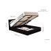 Berlin Ottoman Bed Frame (Black Leather) 