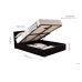 Berlin Ottoman Bed Frame (Black Leather) 