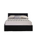 Berlin Ottoman Bed Frame (Black Leather) 