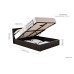 Berlin Ottoman Bed Frame (Brown Leather) 