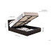 Berlin Ottoman Bed Frame (Brown Leather) 