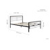 Montana Bed (Chrome & Nickel)