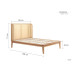 Astrid Rattan Bed Frame (Oak)