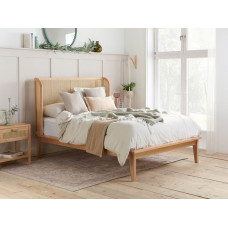 Astrid Rattan Bed Frame (Oak)