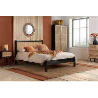 Croxley Rattan Bed (Black)