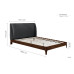 Halfden Bed (Dark Wood & Grey)