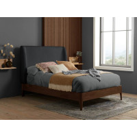 Halfden Bed (Dark Wood & Grey)