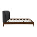 Halfden Bed (Dark Wood & Grey)