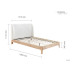 Halfden Bed (Light Wood & White)