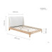 Halfden Bed (Light Wood & White)