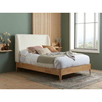 Halfden Bed (Light Wood & White)