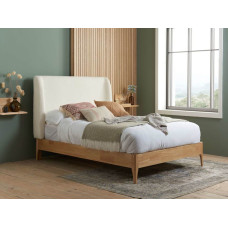 Halfden Bed (Light Wood & White)