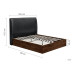 Halfden Ottoman Bed (Dark Wood & Grey)