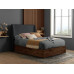 Halfden Ottoman Bed (Dark Wood & Grey)