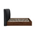 Halfden Ottoman Bed (Dark Wood & Grey)