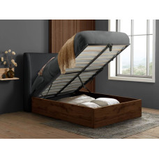 Halfden Ottoman Bed (Dark Wood & Grey)