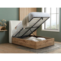 Halfden Ottoman Bed (Light Wood & White)