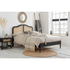 Leonie Rattan Bed (Black)