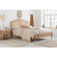 Leonie Rattan Bed (Oak)