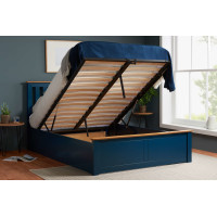 Phoenix Ottoman Bed (Navy Blue) 