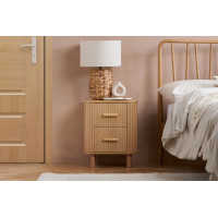 Axel 2 Drawer Bedside (Oak)