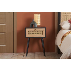Croxley 1 Drawer Bedside (Black)