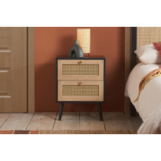 Croxley 2 Drawer Bedside (Black)