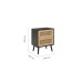 Croxley 2 Drawer Bedside (Black)