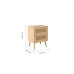 Croxley 2 Drawer Bedside (Oak)