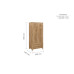 Hampstead 2 Door + 1 Drawer Wardrobe (Oak)