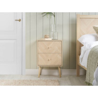 Herringford 2 Drawer Bedside (Oak)