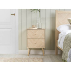 Herringford 2 Drawer Bedside (Oak)
