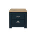 Highgate 2 Drawer Bedside (Navy & Oak)