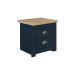 Highgate 2 Drawer Bedside (Navy & Oak)