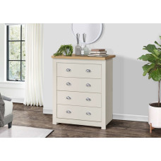 Highgate 4 Drawer Chest (Cream & Oak)