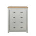 Highgate 4 Drawer Chest (Grey & Oak)