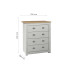 Highgate 4 Drawer Chest (Grey & Oak)
