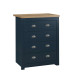 Highgate 4 Drawer Chest (Navyy & Oak)