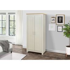 Highgate 2 Door Wardrobe (Cream & Oak)