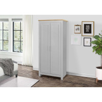 Highgate 2 Door Wardrobe (Grey & Oak)