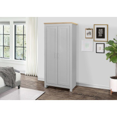 Highgate 2 Door Wardrobe (Grey & Oak)
