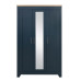 Highgate 3 Door Mirror Wardrobe (Navy & Oak)