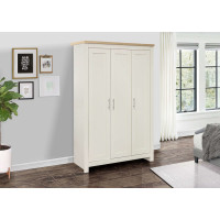 Highgate 3 Door Wardrobe (Cream & Oak)