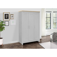 Highgate 3 Door Wardrobe (Grey & Oak)