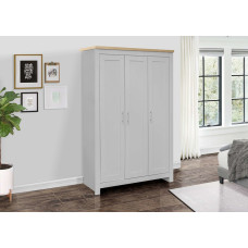 Highgate 3 Door Wardrobe (Grey & Oak)