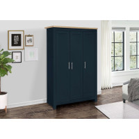 Highgate 3 Door Wardrobe (Navy & Oak)